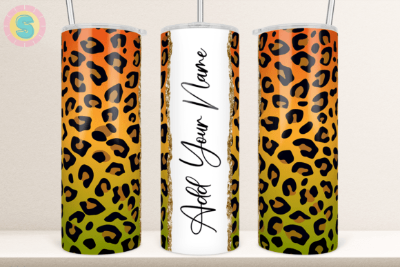 Add Your Name Fall Leopard Tumbler Wrap: Graphics for Crafts