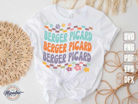 Berger Picard SVG: Groovy Wavy Retro Graphics for Crafts