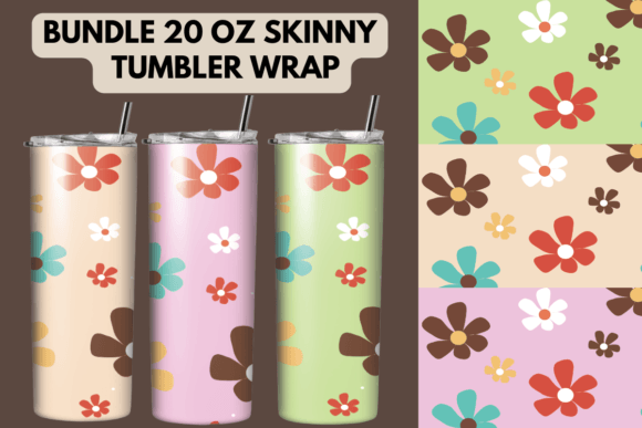 Bundle Groovy 20 Oz Skinny Tumbler Wrap: Graphics for Crafts & Branding
