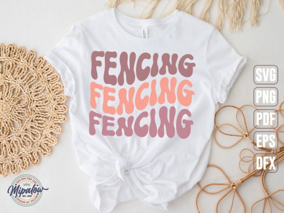 Fencing SVG, Wavy Text: Graphics for Crafts