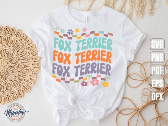 Fox Terrier SVG: Groovy Wavy Retro Graphics for Crafts