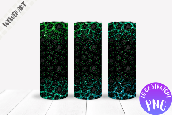 Green Leopard 20 Oz Skinny Tumbler Wrap: Graphics for Crafts