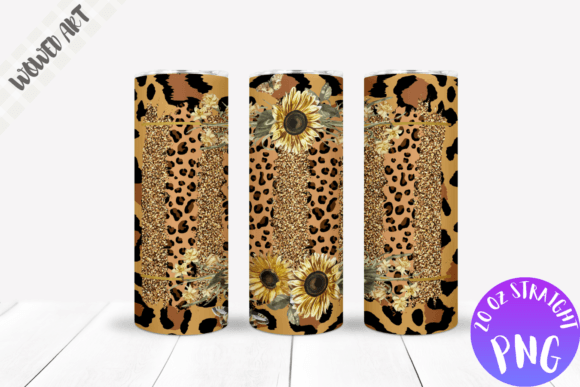 Leopard X Flower Skinny Tumbler Wrap: Graphics for Crafts
