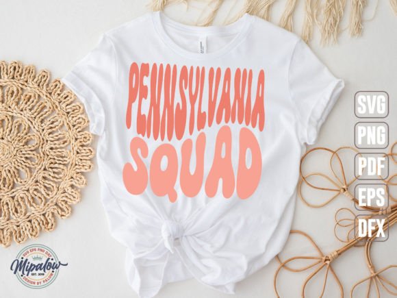 Pennsylvania Squad State Vintage SVG: Graphics for Crafts