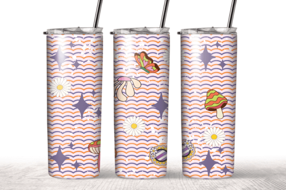 Retro Groovy 70s Tumbler Wrap: Graphics for Crafts-Driven Branding