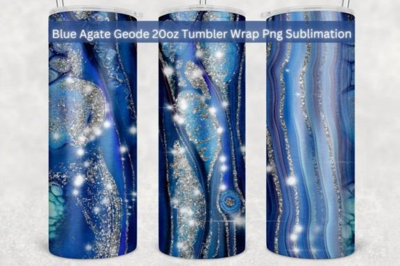 Royal Blue Design Tumbler 20Oz Tapered Graphics for Crafts