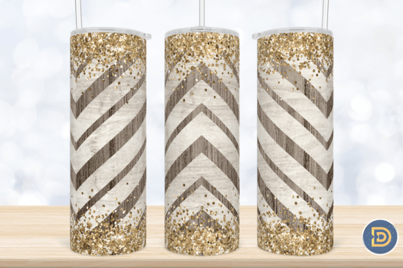 Stripe Glitter Wood Tumbler Wrap: Graphics for Crafts & Branding