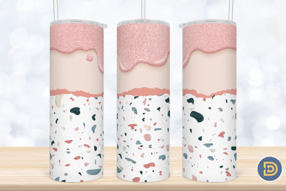 Terrazzo with Melted Love Tumbler Wrap: Graphics for Crafts-Driven Brands