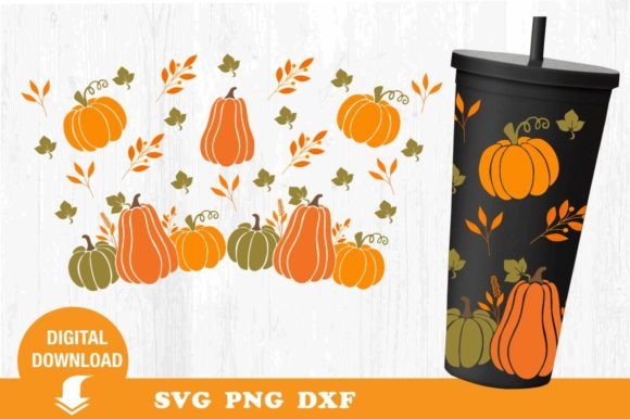 Tumbler Design: Pumpkin Thanksgiving Graphics & Print Templates