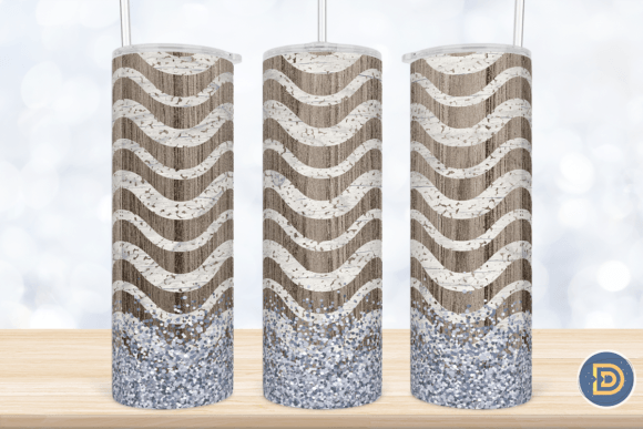 Wood Stripe Glitter Tumbler Wrap: Graphics for Crafts